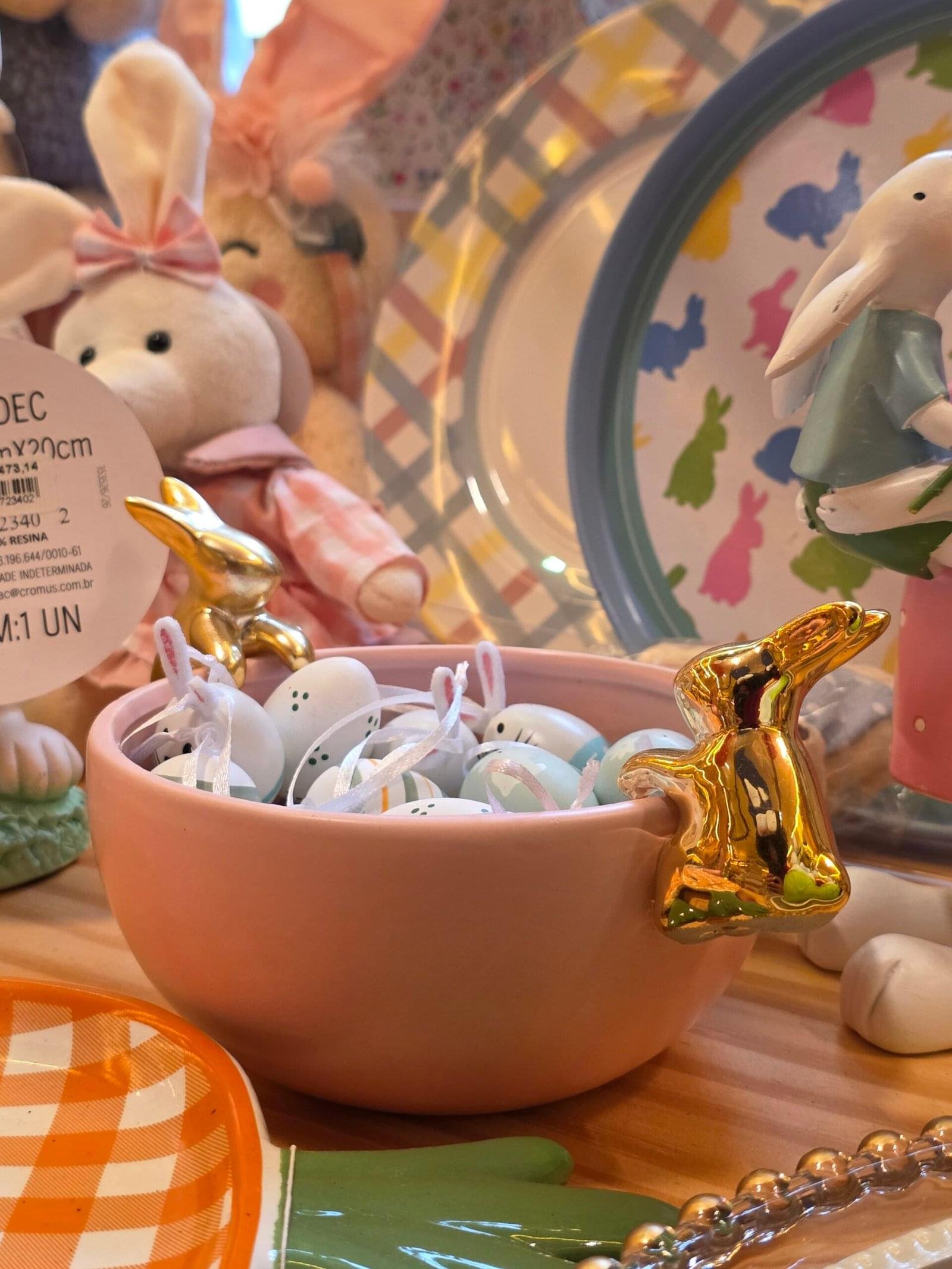 BOWL DEC C/COELHOS ROS/OUR (CERAM SWEET) C/1 UN