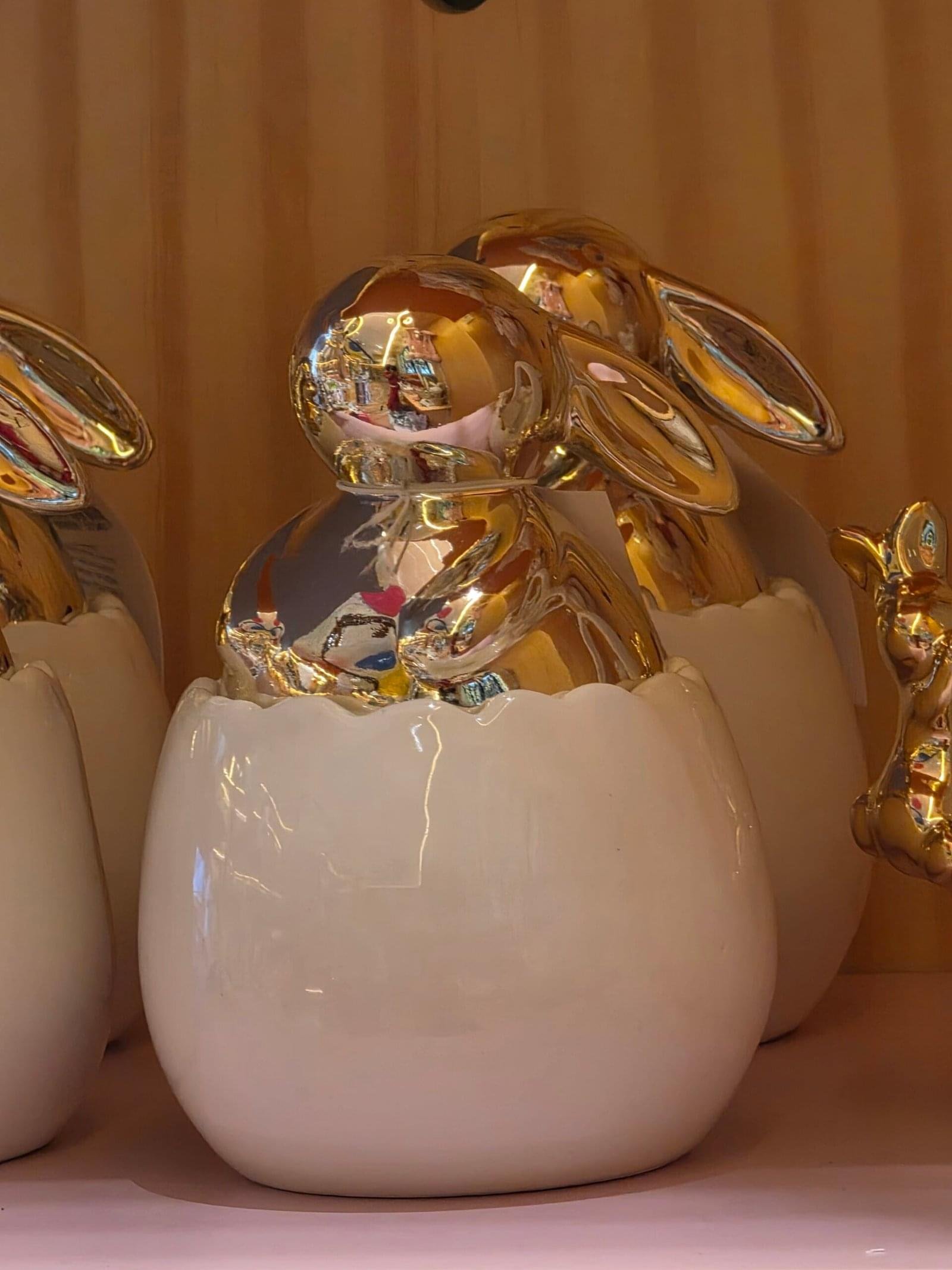 OVO DEC CERAMICA C/COELHO BCO/OUR (PASCOA DOU) C/1 UN