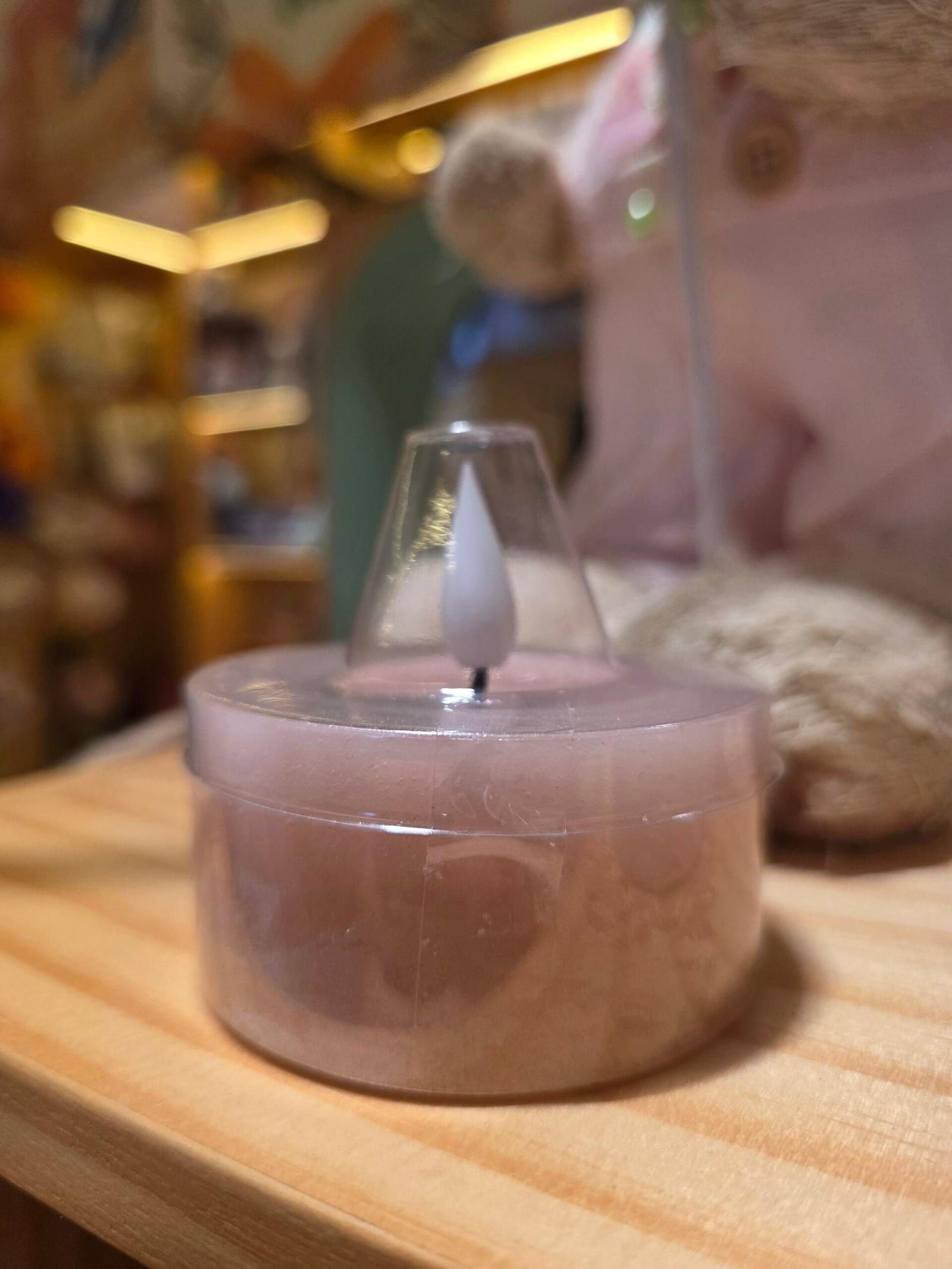 VELA DEC C/LED COR QUEBTES ROS 7X3,5 CM 1 BAT (VELAS) C/1 UN