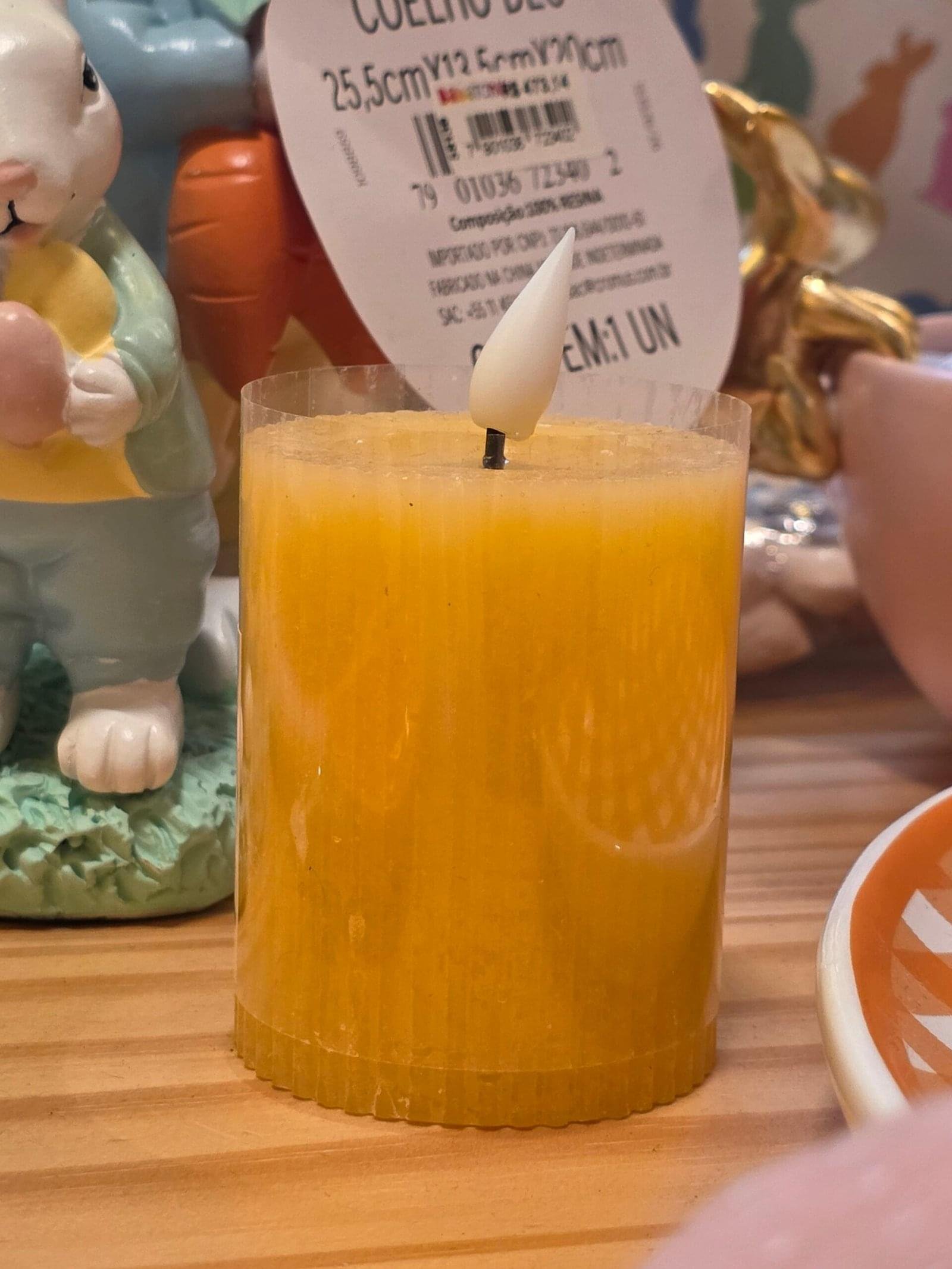 VELA DEC LED COR QUENTE ROS 6X7,5 1 BAT (VELAS)  C/1 UN