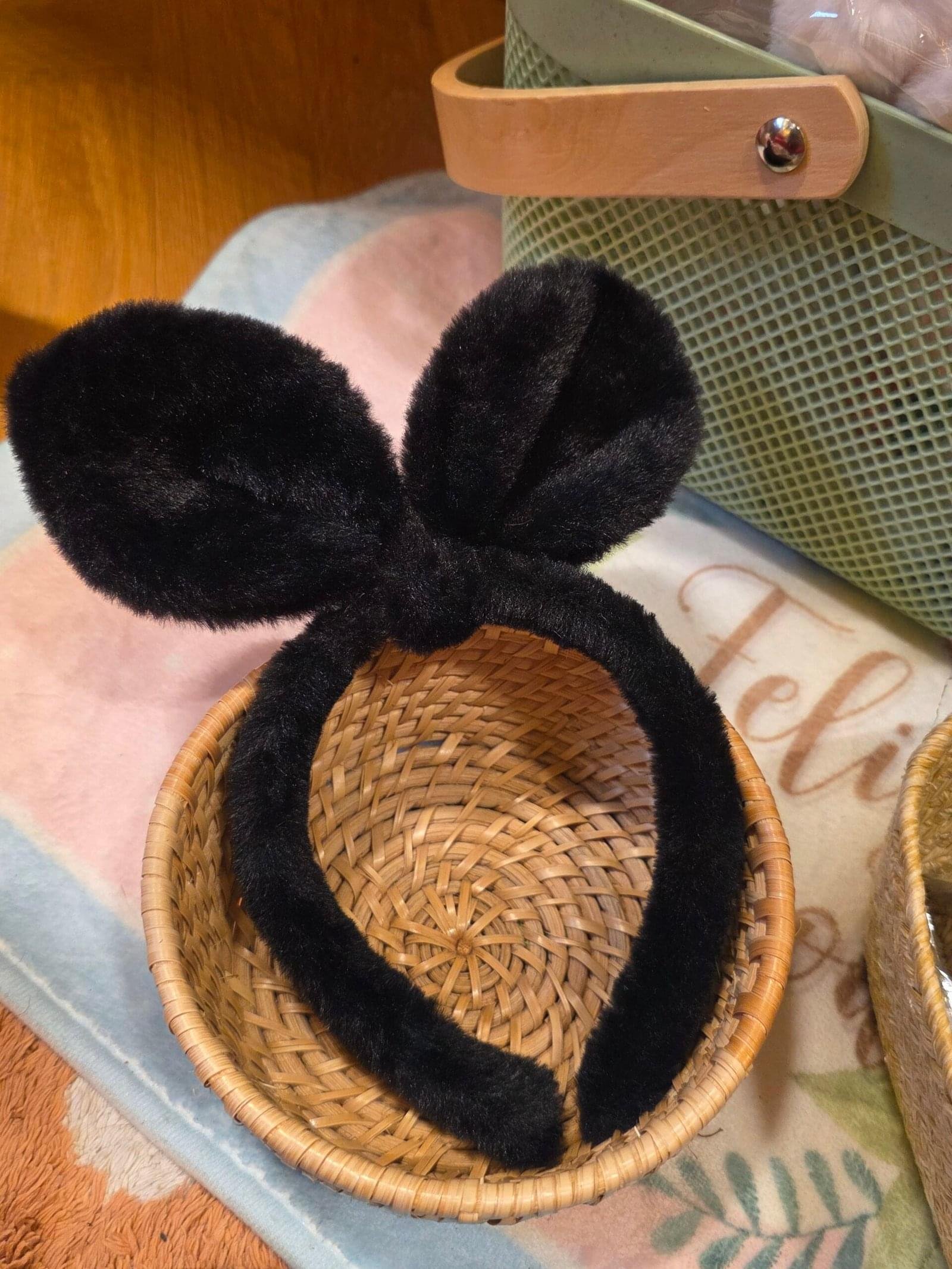 TIARA DE PLASTICO E PELUCIA PARA CABELOS COLORDA COELHINHO - F564