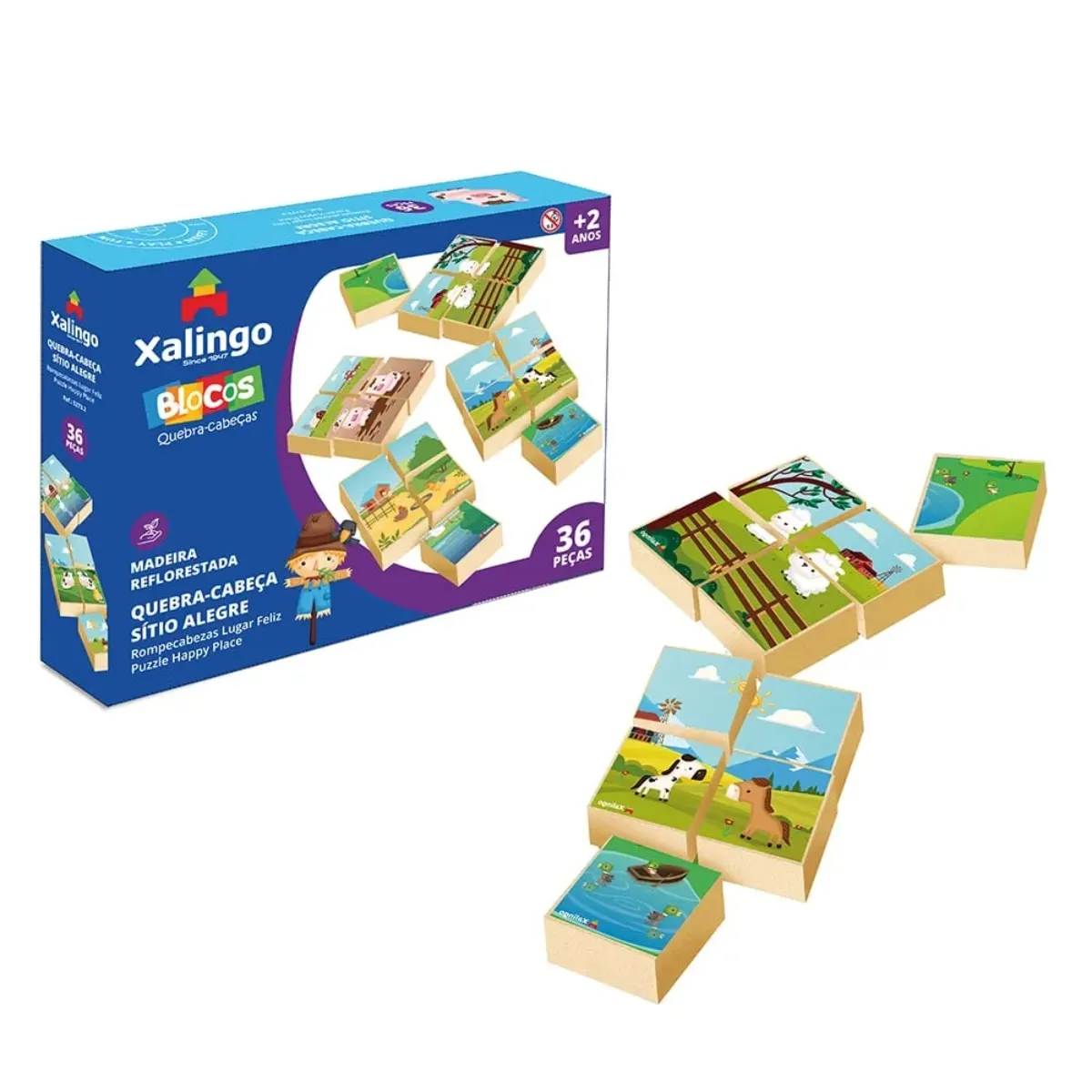 Blocos Quebra-Cabeca Sitio Alegre 36 Pcs