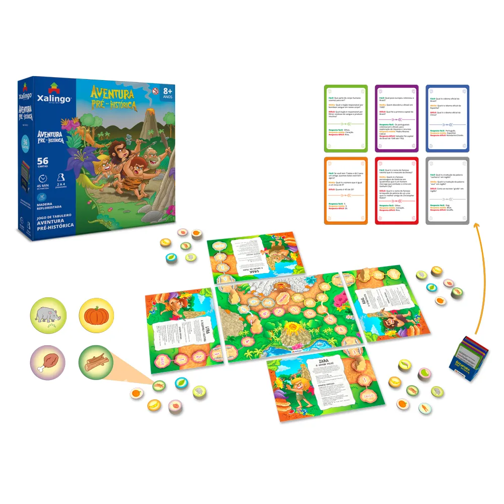 Jogo De Tabuleiro Aventura Pre-Historica