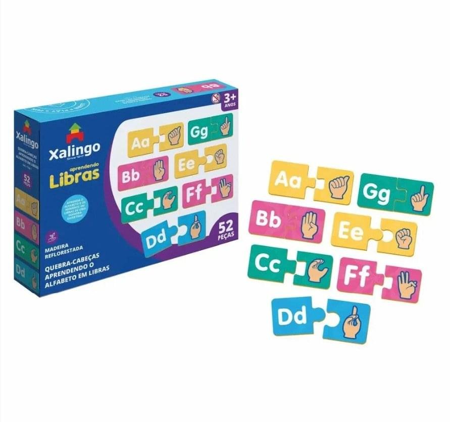 Quebra-Cabeca Aprendendo O Alfabeto Em Libras